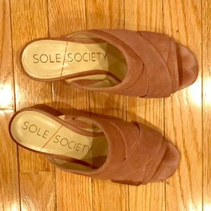 Sole Society slip on sandals
